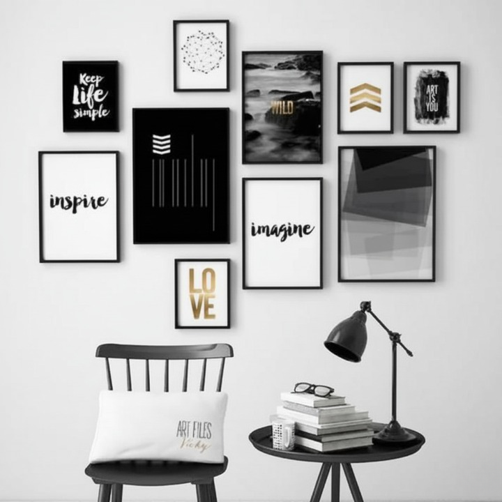 Motivational Wooden Wall Art Frame Set of 10 | Inspirational Quotes & Modern Decor Frames in Multi Sizes for Home