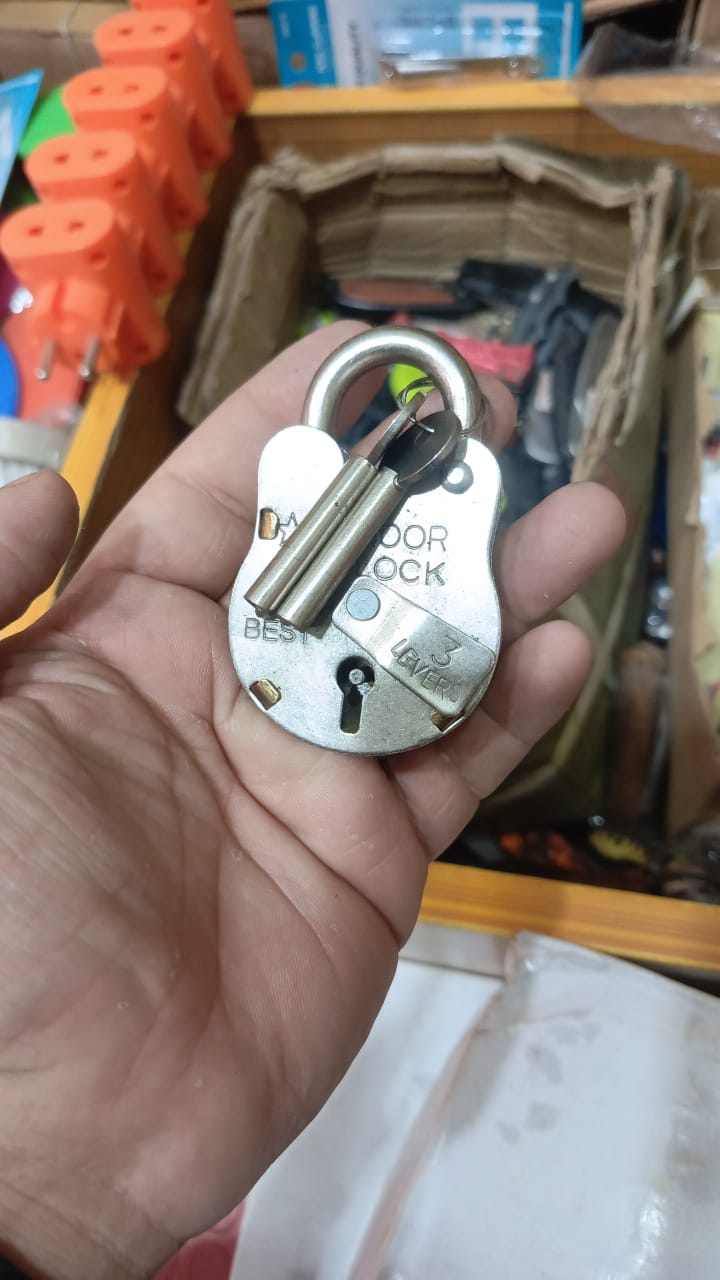 Heavy Duty Pad Lock | Desi Lock with 2 Keys | Strong Security for Doors, Cabinets & Home Safety - Image 3