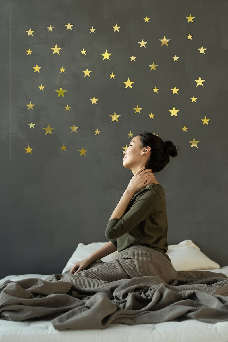 15 stars Mirror Matrial Acrylic Wall Art Decor star Stickers Decals for Kids Girls Bedroom Bathroom Playroom golden - Image 4