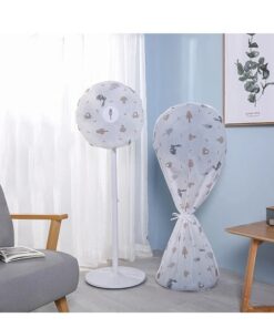 Decorative Fan Cover with Colorful Pattern Design – Dust Protection & Stylish Room Accent