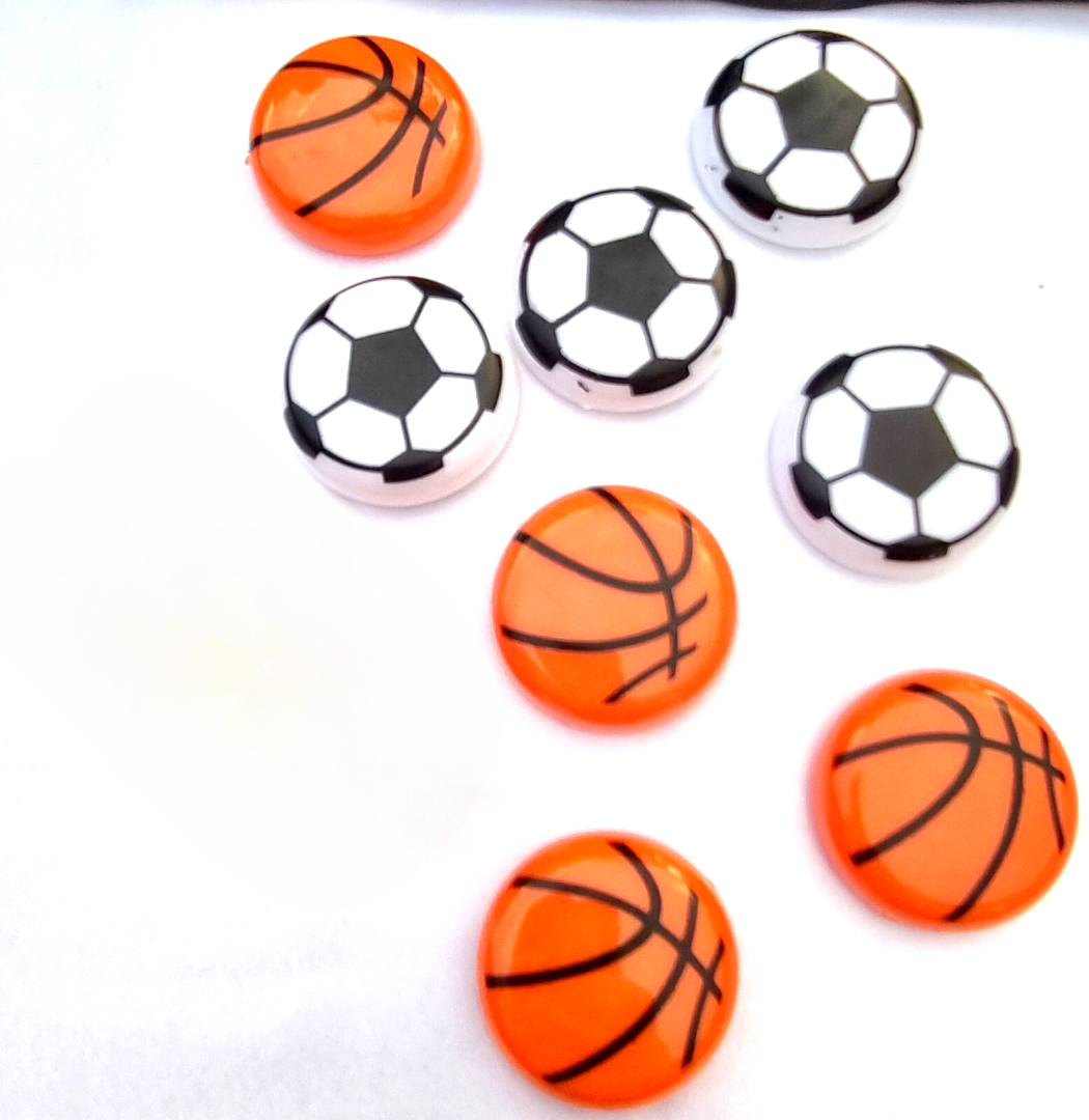 Basketball & Football Refrigerator Magnets – Set of 10 Durable Sports-Themed Decorative Magnets (1.5 x 1.5 Inches) - Image 5