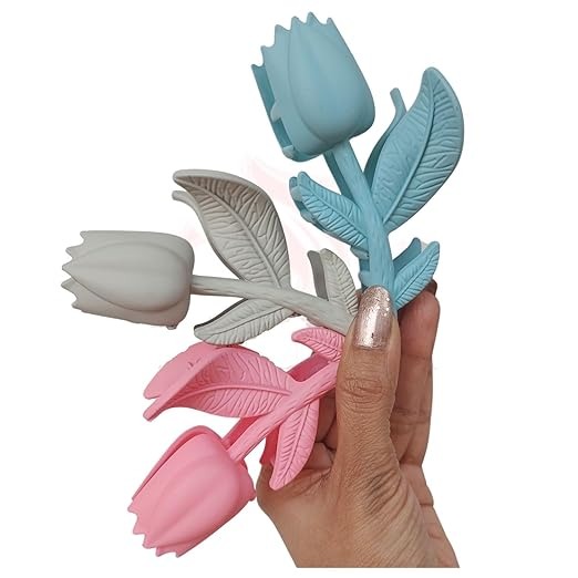 Rose Flower Hair Clips – Stylish Matte Finish Rose-Shaped Claw Clips for Women & Girls (Assorted Colors