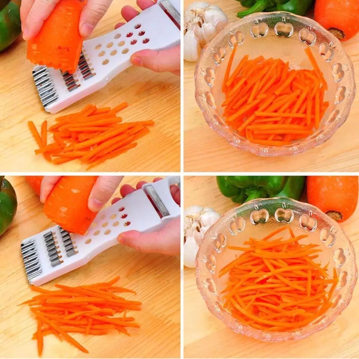 5-in-1 Multi Vegetable Cutter & Peeler – Multipurpose Julienne Slicer