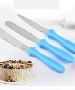 3-Piece Cake Decorating Knife Set – Stainless Steel Spatula & Cream Spreader Tools (Multi-Color)