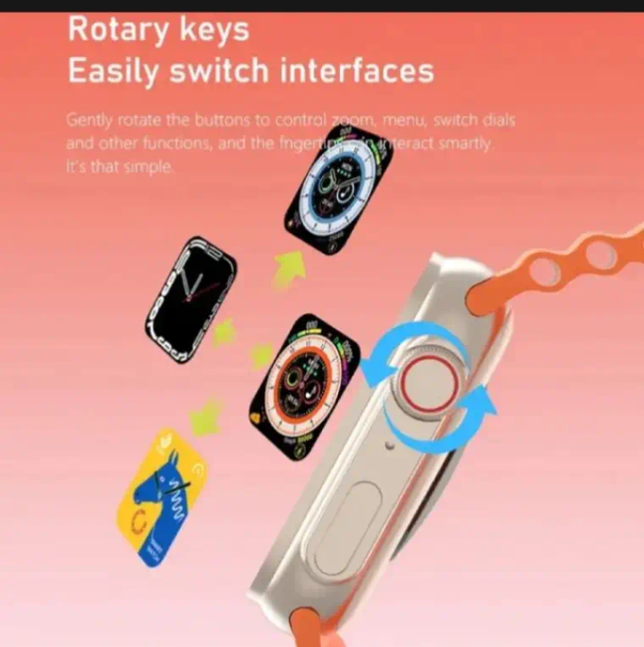 Sports Modes & More Random Color Straps - Smartwatch With 6 Silicone Stripes And 1 Metal Strip