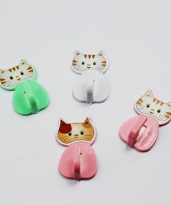 12 Pcs Cat Kitty Wall Hooks – Metallic Wall Hooks for Keys