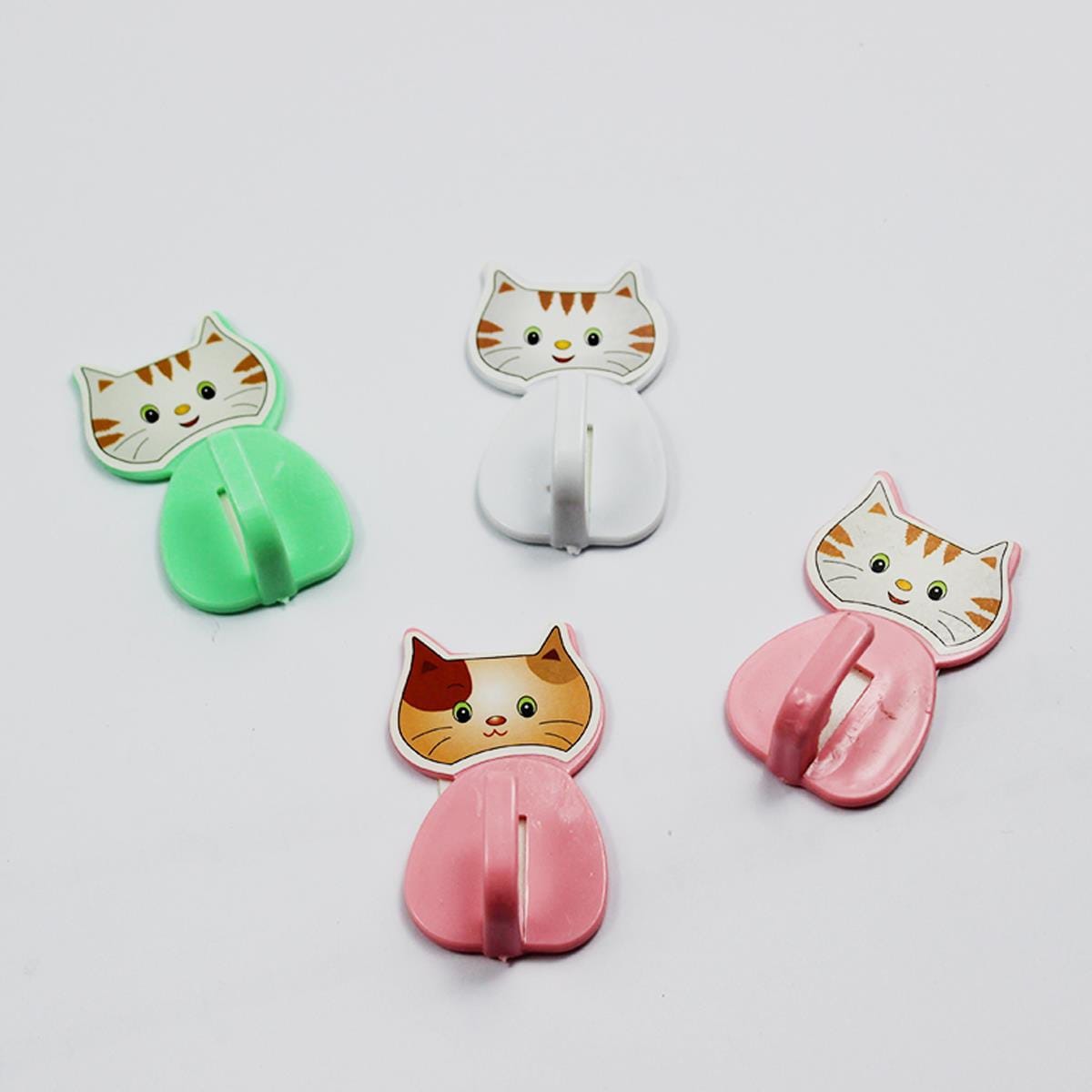 12 Pcs Cat Kitty Wall Hooks – Metallic Wall Hooks for Keys