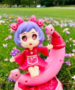 Rotating Moon Doll Toy With LED Lights & Music - Adorable Crescent Moon Design