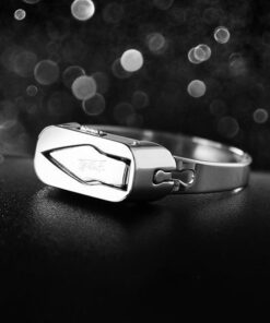 Stainless Steel Self-Defense Ring with Hidden Blade – Adjustable Mini Knife Ring for Personal Safety – Wearable Concealed Protection Tool for Men & Women
