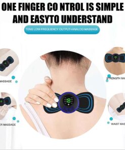 Portable EMS Mini Electric Massager Patch – Muscle Pain Relief for Neck