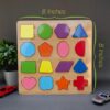 Colorful Geometric Shapes Wooden Cognitive Board Puzzle – Educational Learning Toy for Kids (1–3 Years, Safe & Durable) - Image 4