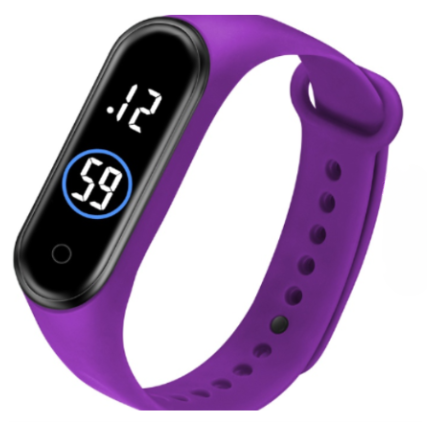 Latest M4 LED Watch Digital Sports Bracelet for Boys & Girls – Waterproof Touch Display – Random Band Color (Without Box) - Image 5