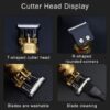 Metal Body -VINTAGE T9 Trimmer hair Trimmer for men shaver for men original Usb Rechargeable hair cutting machine metal body Beard Trimmer, - Image 3