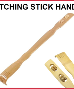 2 Pcs Wooden Back Scratcher & Massage Stick – Long Handle Backscratching Sticks with Roller for Itch Relief & Body Relaxation