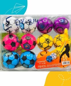 Football Shape Pencil Sharpener Set – Pack of 12 | Fun & Durable Stationery for Kids