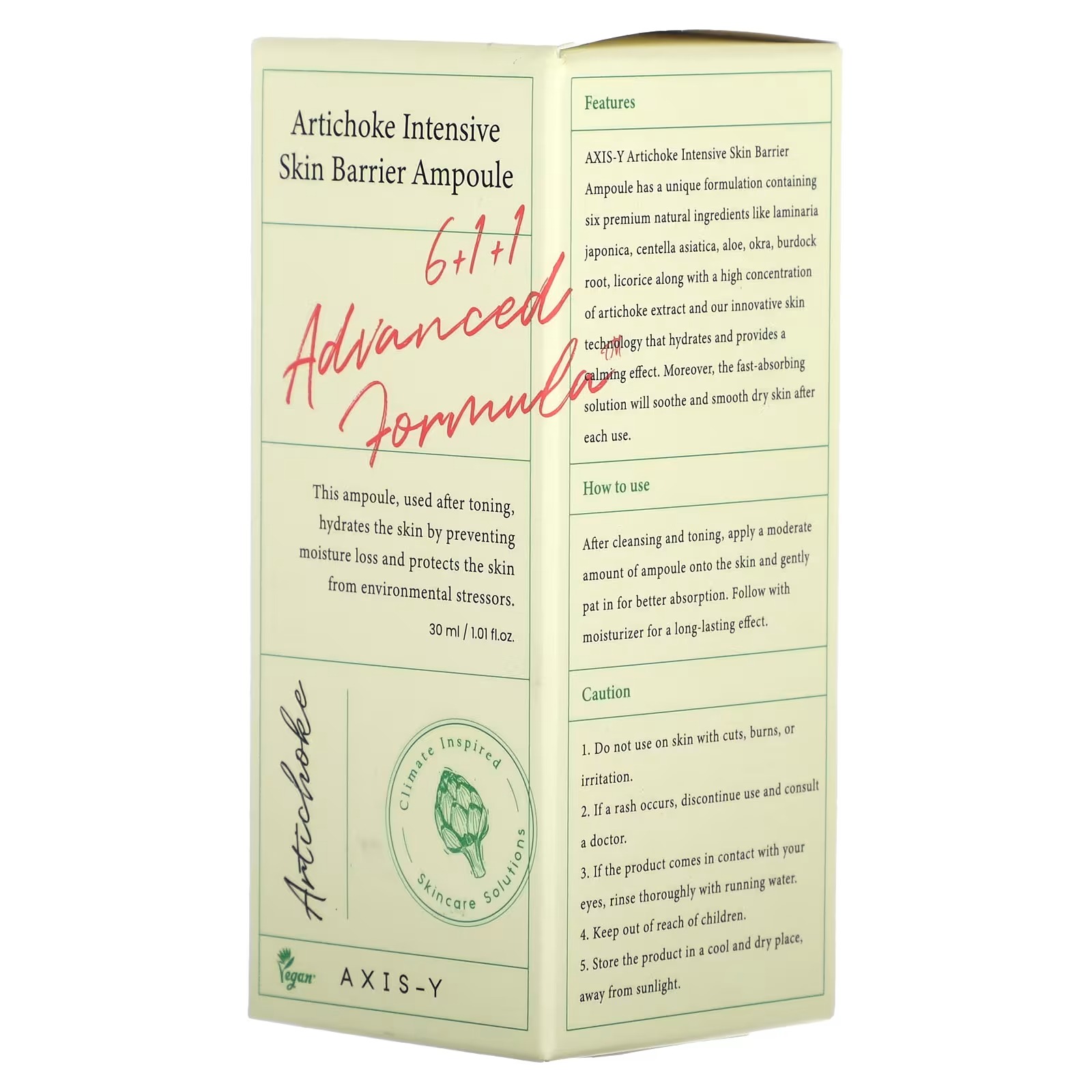 AXIS-Y Artichoke Intensive Skin Barrier Ampoule – Hydrating & Barrier-Strengthening Serum | 30ml Skin Care (Original) - Image 3