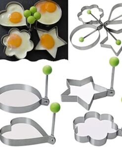 Pack Of 4 New Mould Style Fried Egg Pancake Shaper | Egg Shaper Kitchen Tools Star