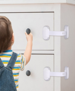 Adjustable Multi purpose lock Baby Safety Kid Safety Lock Baby Proof Security Protector Drawer Door Cabinet Lock No Punching Plastic Protection Kids Safety Door Lock
