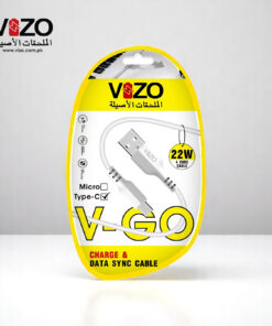 Vizo V-Go 22W Fast Charging Type-C Data Cable | Best Quality Type Fast Charging Cable | 22W Fast Charging Cable | Charging Pin - Charging Lead For Mobile Phone