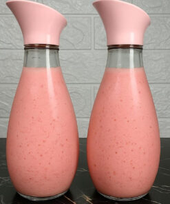 Turkish Style 1400 Ml Heavy Glass Bottle Elegant Durable Classic Design For Daily Use And Storage (Random Color Cap)