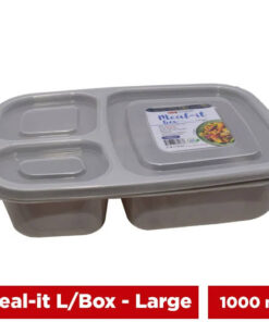 Meal-It 3-Compartment Lunch Box (1000 ml Large) – Leak-Resistant Meal Prep Container for Neatly Separated Food Items