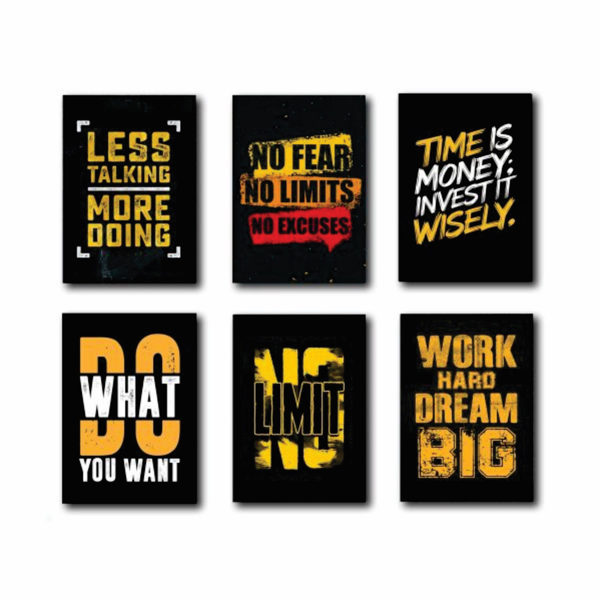Set of 6 Premium Wall Art Photo Tiles – Modern Home Decor Sets