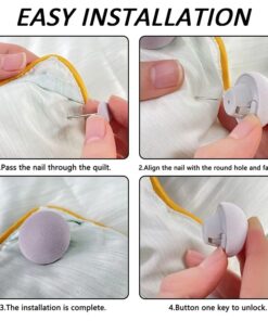 Premium Mushroom-Style Bedsheet Clips – Pack of 4 Elastic Quilt & Sheet Fixer Buckles (Random Color)