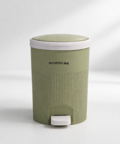 Royal Round Garbage Bin With Pedal - Standard size Trash Can with Lid for Kitchen