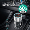 Sabawoon S134 60W Original Car Charger Adapter – PD + USB Dual Port Fast Charging for All Mobile Phones - Image 2