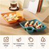 4 Pcs Snack Plate Set | Clear Plastic Dinner Plates