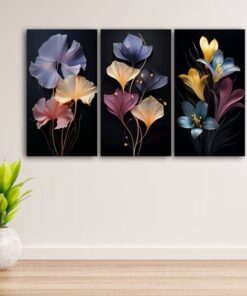Set of 3 Premium Wall Art Photo Tiles – Modern Home Decor Sets