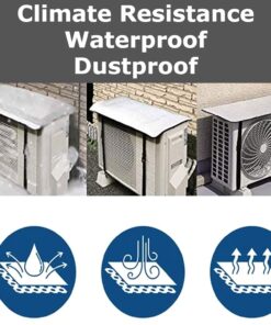 AC Outdoor Unit Sunshade Cover 3mm – Silver Foil Reflective Heat Shield & Dust Protector for Air Conditioner External Units With Clip