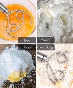 Manual Non Stick Steel Flour Cream Mixer Beater | Dough Whisk Mixer