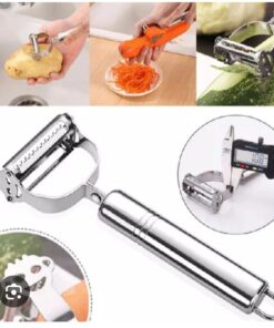 Stainless Steel Multi Peeler – Ergonomic Fruit and Vegetable Peeler with Hanging Hook