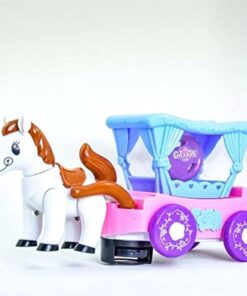Cartoon Flash Carriage Musical Toy – Light & Sound Fun for Kids