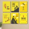 Set of 6 Wall Art Wooden Phototile Frames for Wall Decor