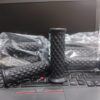 Cafe Racer Diamond Style Rubber Handlebar Grips with Bar Ends – Black (Pair) - Image 5