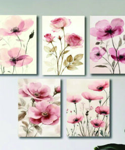 Set of 5 Premium Wall Art Photo Tiles – Modern Home Decor Sets 8x11