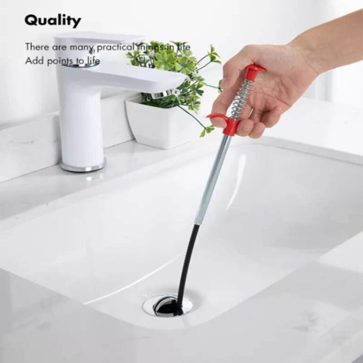 Stainless Steel Sink Wire Drain Cleaner | 60cm Spring Cleaning Stick - Image 4