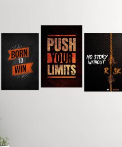 Set of 3 motivational wall art photo tile frames