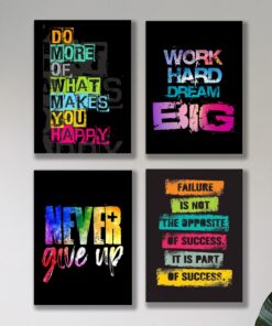 Set of 4 Premium Wall Art Photo Tiles – Modern Home Decor Sets 8x11