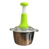 Assorted Stainless Steel Manual Food Chopper 2L – Multi Purpose Vegetable Fruit And Nut Cutter With Hand Push Blades - Image 3
