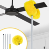 Royal's Fan Duster with Stainless Steel Handle – Extendable Microfiber Ceiling & Fan Cleaning Brush - Image 2