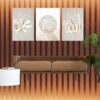 Set of 3 Islamic Wall Art Frames – Arabic Calligraphy