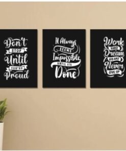Set of 3 Wooden Photo Tile Wall Art Frames (8×11 Inches) – Premium MDF Spiritual Wall Décor with Easy Stick Back