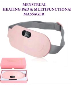 Portable Menstrual Heating Pad Belt for Women – Electric Period Pain Relief Massager with 3 Heat Levels & 4 Massage Modes - With Box