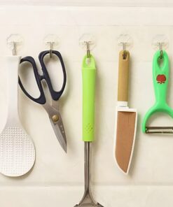 Transparent Self-Adhesive Wall Hook – Strong Hold | No Drill | Damage-Free Hanging Pack of 10