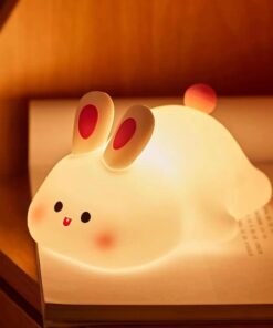 Cute Rabbit Silicone Lamp Soft Touch Night Light For Kids And Home Decor