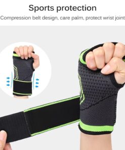 1Pc Professional Wrist Support Sleeve Half Finger Wrist Band Palm Support For Sports And Daily Use