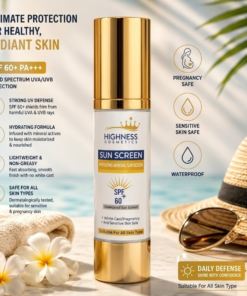 Highness Cosmetics Hydrating Mineral Sunscreen SPF 60 Plus PA Triple Premium Royal Shield Formulaested Formula 100ml
